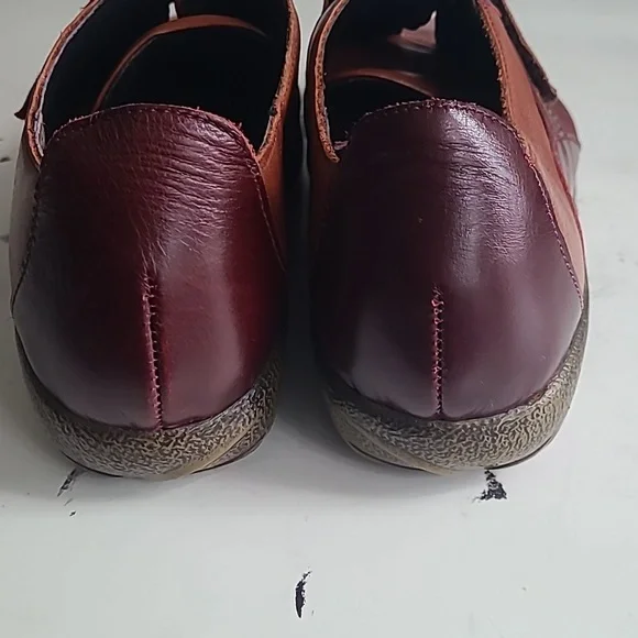 Naot Brown, Dark Red Leather Loafers, EU 39, US 8 - Picture 3 of 5